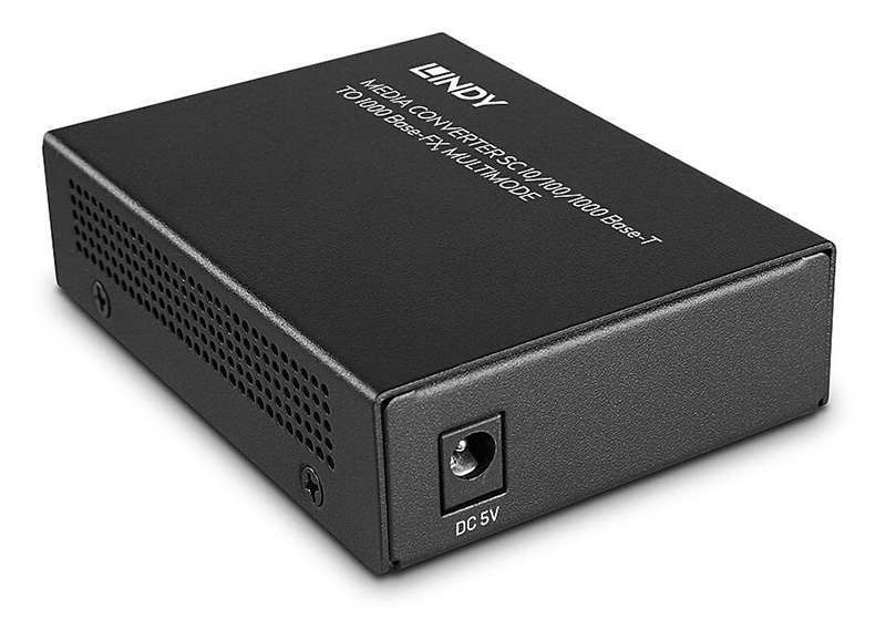 Lindy 25119 SC 10/100/1000 Base-T to 1000 Base-FX, Multimode Media Converter
