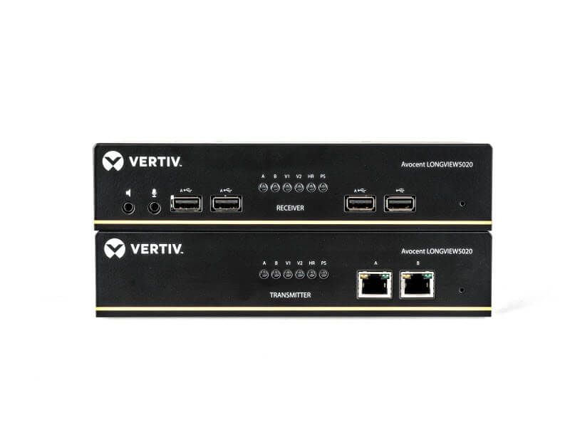 Vertiv Avocent LV5020P Dual DisplayPort KVM Extender Transmitter & Receiver