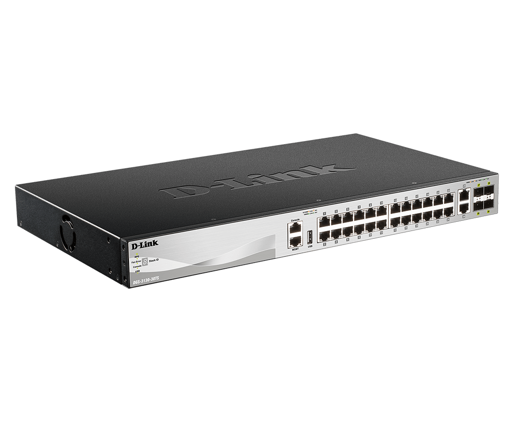 D-Link DGS-3130-30TS/B 24 ports Layer 3 Stackable Managed Gigabit Switch