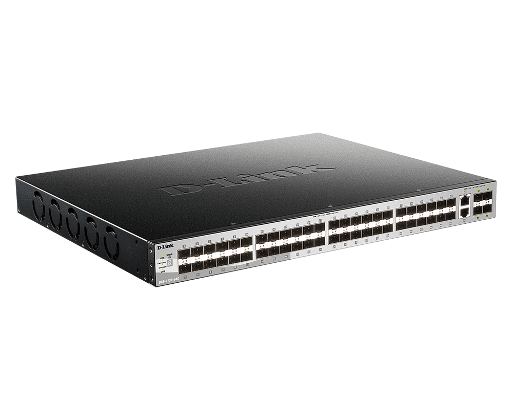 D-Link DGS-3130-54S/B 48 SFP ports Layer 3 Stackable Managed Gigabit Switch