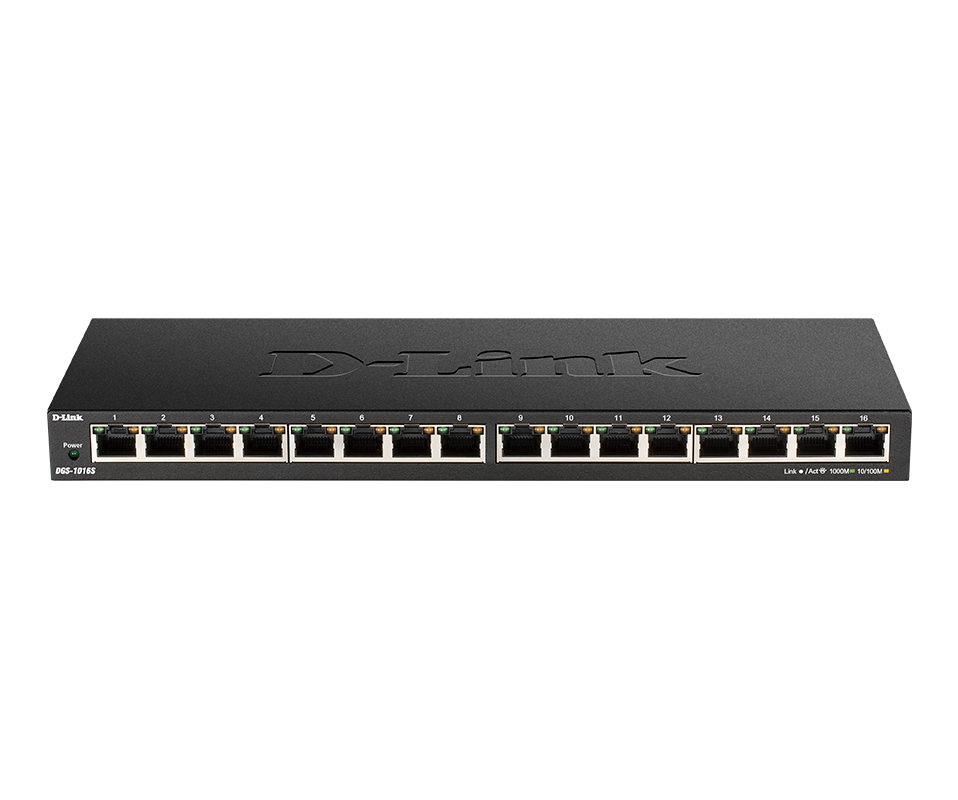 D-Link DGS-1016S/B 16-Port Unmanaged Gigabit Ethernet Switch