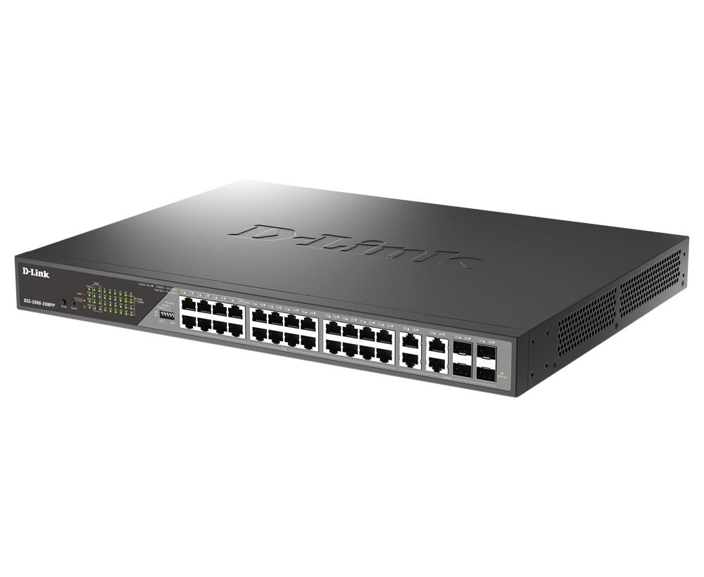 D-Link DSS-200G-28MPP/B 28-Port Gigabit Ethernet PoE++ Surveillance Switch