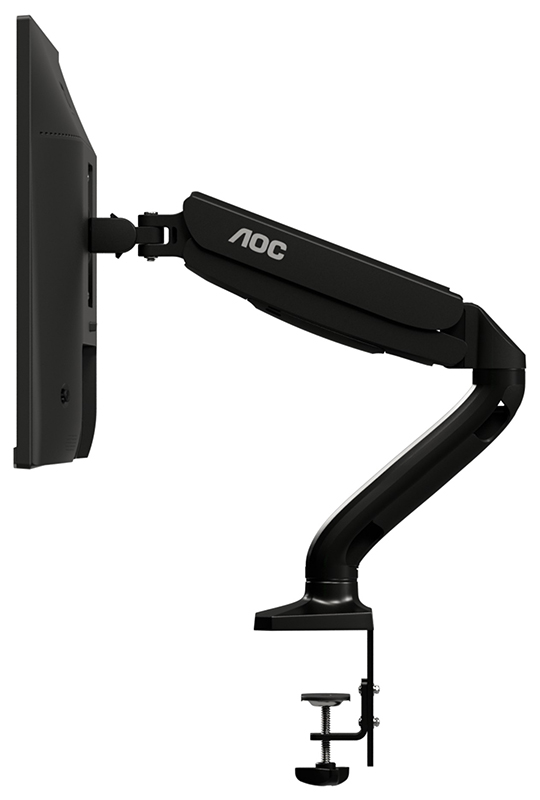 AOC AS110D0 32in Monitor Single Arm Desk Mount - Black