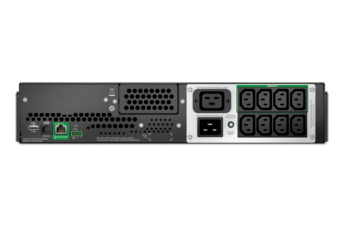 APC SMTL3000RMI2UC Line Interactive 3000VA Lithium-ion Rack 2U 230V Smart-UPS