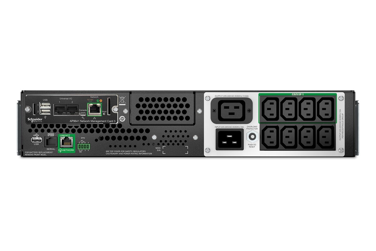 APC SMTL3000RMI2UCNC Line Interactive 3000VA Lithium-ion Rack 2U 230V Smart-UPS
