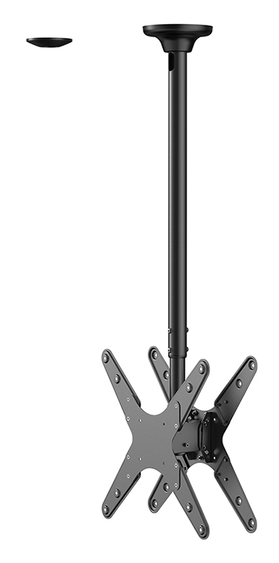 Neomounts FPMA-C340DBLACK Full Motion Dual TV/Monitor Ceiling Mount - Black