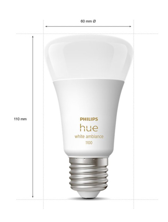 Philips Hue 929002468403 Starter kit: 3 E27 smart bulbs (1100) + dimmer switch
