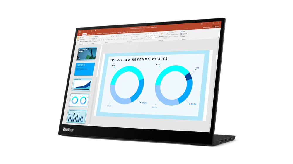 Lenovo 63AAUAT6WL ThinkVision M14d LED display 35.6 cm (14in) 2240 x 1400 pixels 2.2K Black