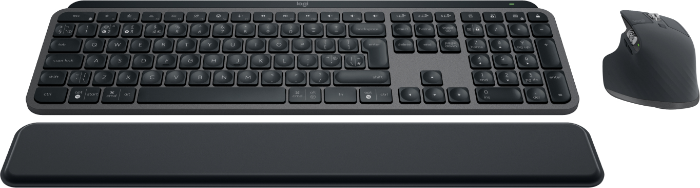 Logitech 920-011613 MX Keys S Combo, MX Master 3S, MX Keys S and MX Palm Rest, Graphite