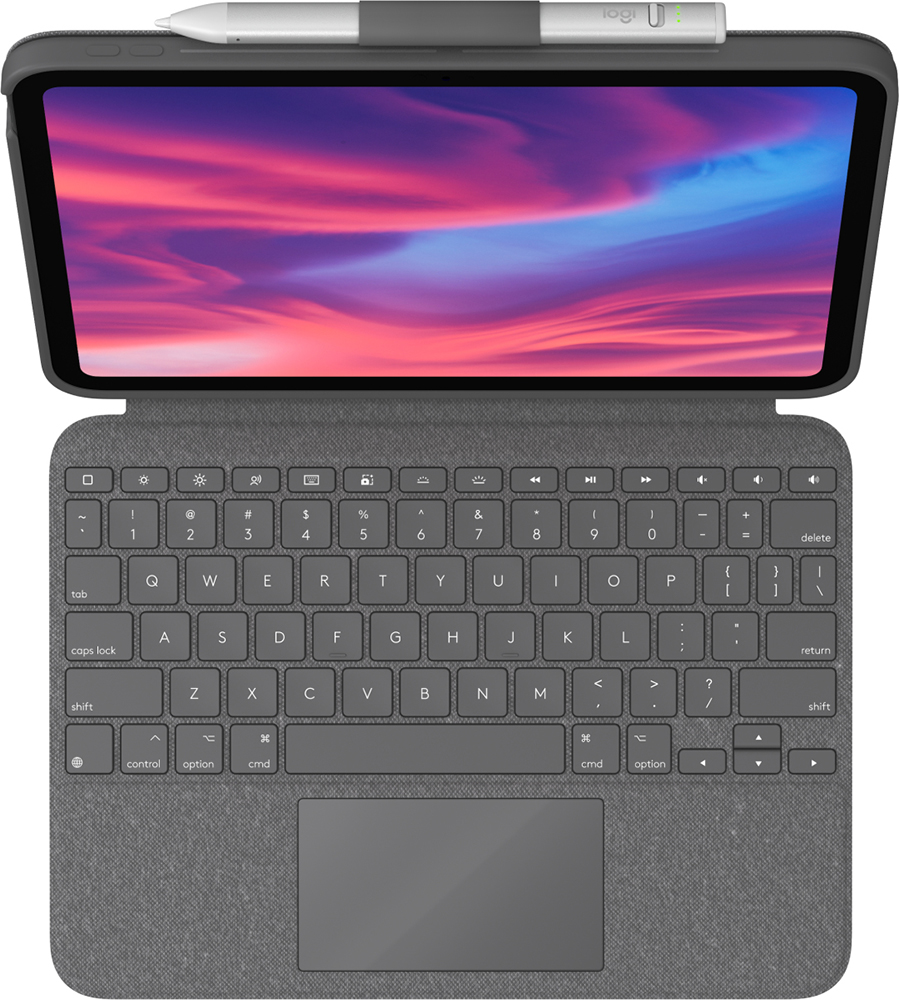 Logitech 920-011441 Combo Touch For iPAD, (7th, 8th, 9th & 10th gen) - OxFord Grey 