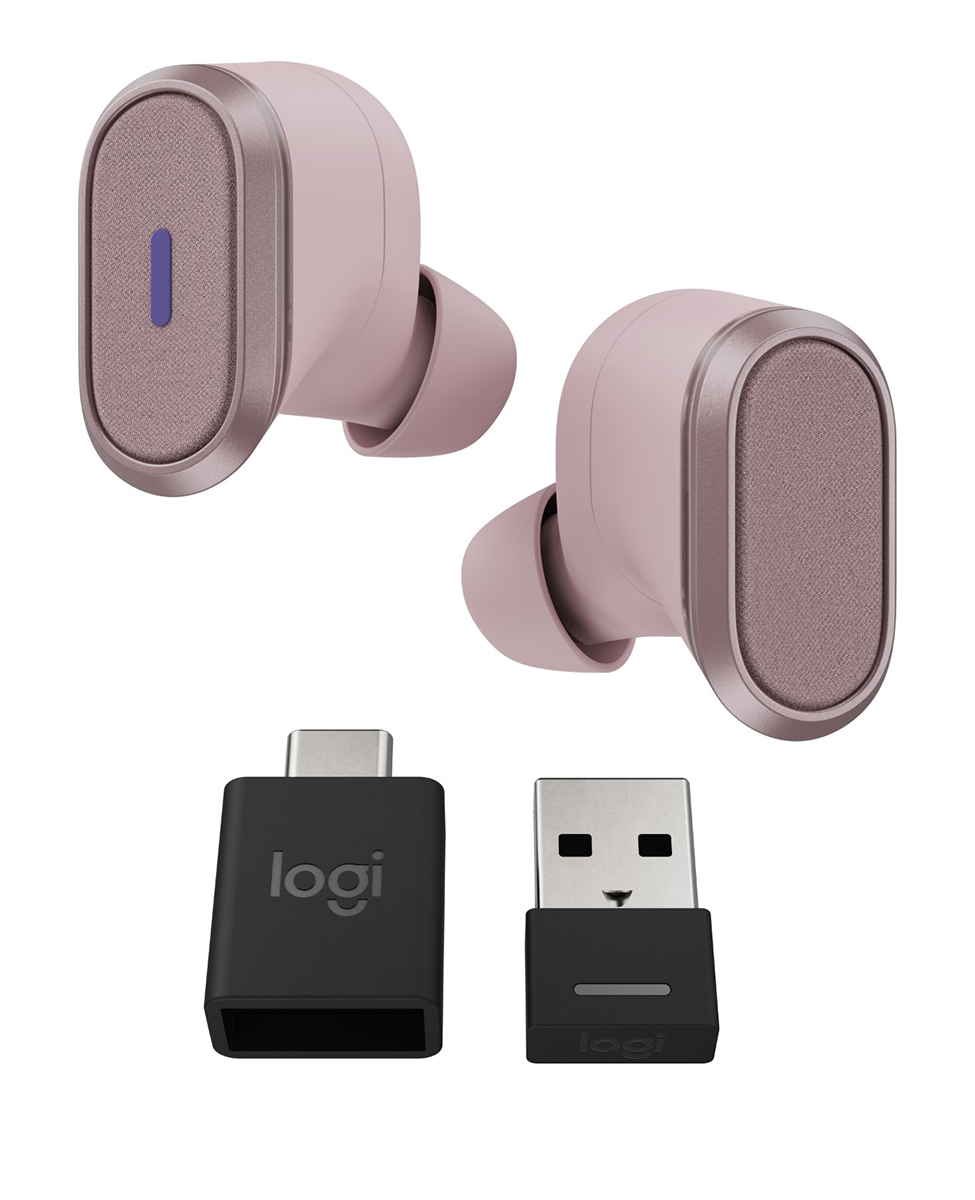 Logitech 985-001090 Zone True Wireless, Bluetooth Earbuds, Rose