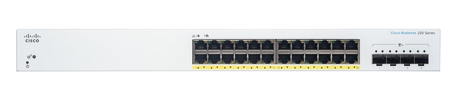 Cisco Business 220 CBS220-24FP-4X 24 Ports Layer 2 PoE Switch - 382 W PoE Budget