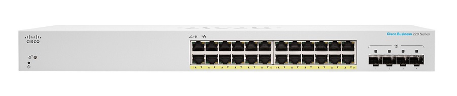 Cisco Business 220 CBS220-24FP-4G 24 Ports Layer 2 PoE Switch - 382 W PoE Budget