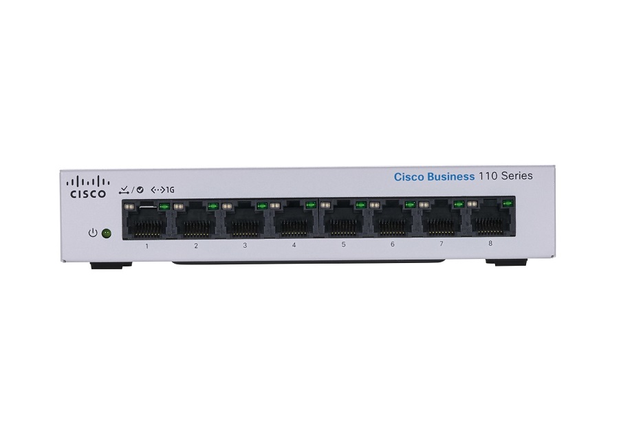 Cisco Business 110 CBS110-8PP-D 8 Ports Layer 2 PoE Switch - 32 W PoE Budget