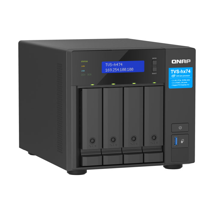 QNAP TVS-h474-PT-8G 2-core 3.7 GHz 8GB 4 Bay Tower NAS