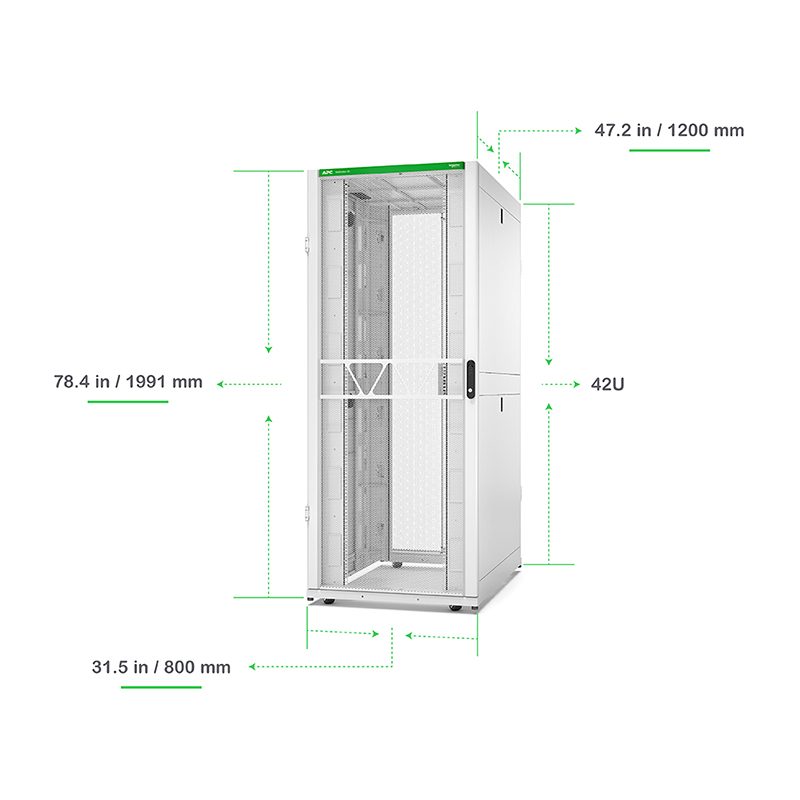 APC AR3380W2 NetShelter SX Server Rack Gen 2 42U with Sides White