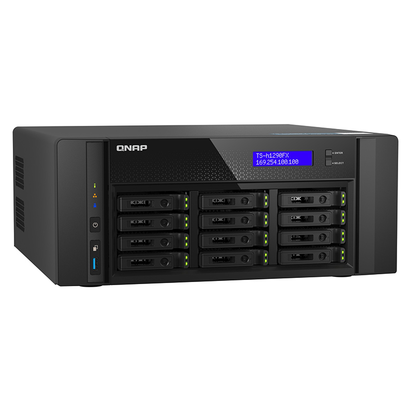 QNAP TS-h1290FX-7232P-64G 8-core 3.2 GHz 64GB 12 Bay Desktop NAS