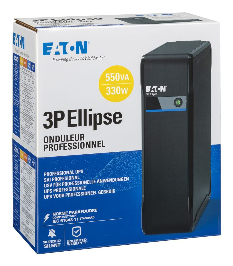 Eaton 3P550I 3P Ellipse 550 IEC - UPS Tower- 330 W