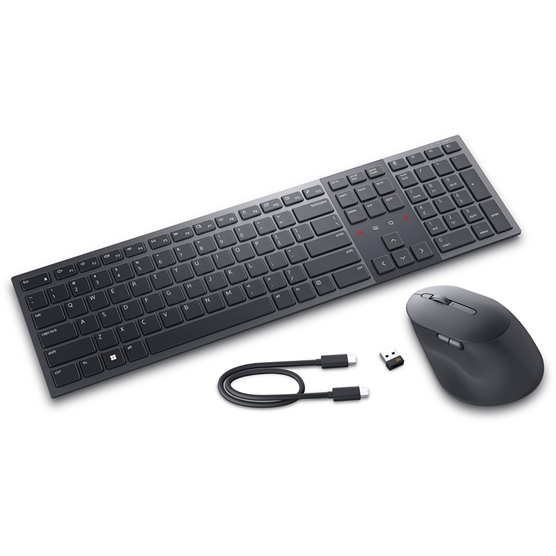 Dell KM900-GR-UK keyboard Mouse included RF Wireless + Bluetooth QWERTY Graphite