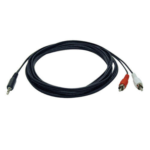 Eaton P314 3.5 mm Mini Stereo to RCA Audio Y Splitter Adapter Cable (M/2xM)