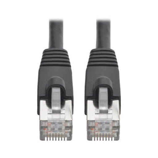 Eaton N262-BK Cat6a 10G Snagless Shielded STP Ethernet Cable (RJ45 M/M), PoE, BK 