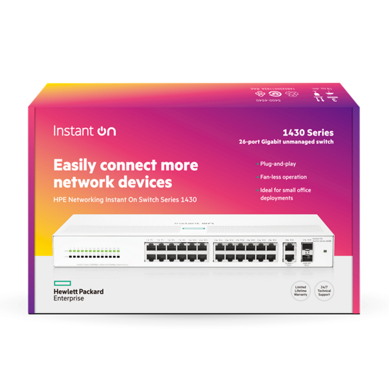 HPE Networking Instant On R8R50A 1430 26G 2SFP Switch