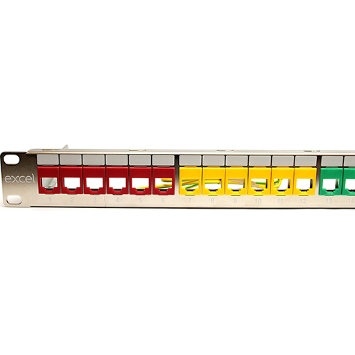 Excel 24 Port FTP Keystone Panel for Coloured ID port inserts
