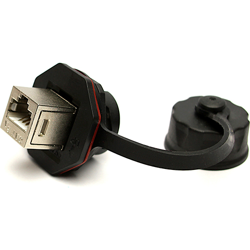 Excel Cat6A IP67 External Industrial In-Line Bulkhead Coupler