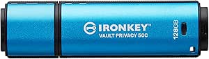 Kingston IKVP50C/128GB 128GB USB-C IronKey Vault Privacy 50C AES-256 Encrypted, FIPS 197