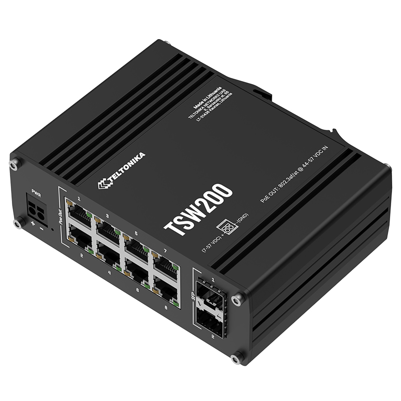 Teltonika TSW200 PoE+ Gigabit Ethernet x8 Port Switch
