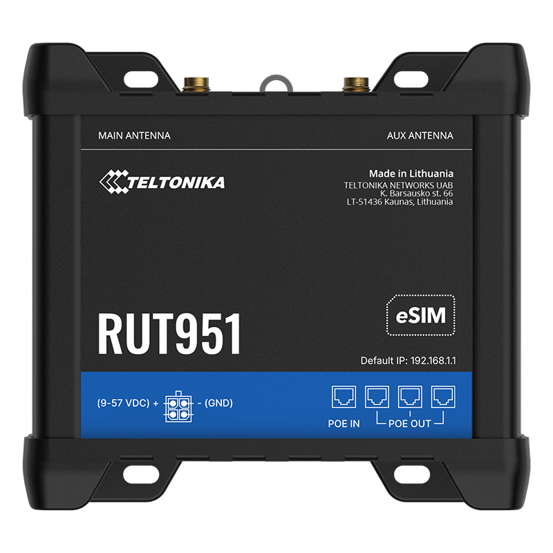 Teltonika RUT951 Industrial 4G LTE WI-FI Dual-Sim Router