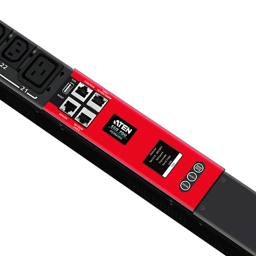 Aten PG98230G 20A/16A 30-Outlet 3-Phase Outlet-Metered & Switched eco PDU