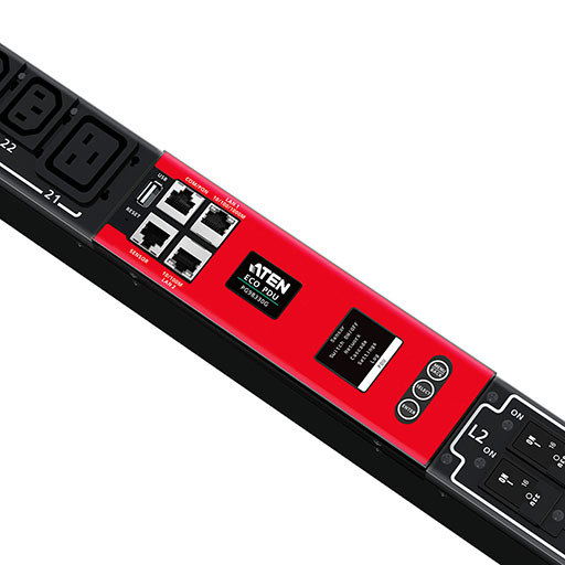 Aten PG98330G 30A/32A 30-Outlet 3-Phase Outlet-Metered & Switched eco PDU