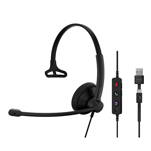 EPOS 1001419 IMPACT 100 MS Mono USB-C+A Teams Headset