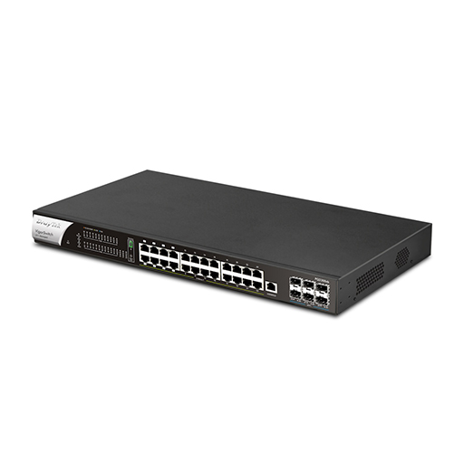 Draytek VSPQ2300XB-K VigorSwitch PQ2300xb 30-Port PoE++ Layer 2+ Managed Switch