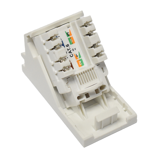 CE RJ45 Cat6 Angled module 25x50mm