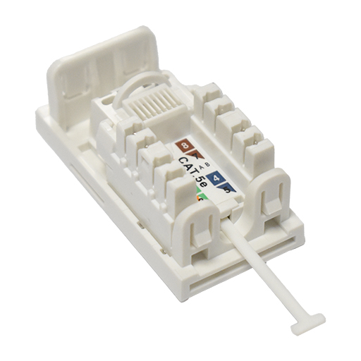 CE RJ45 Cat5e Angled module 25x50mm