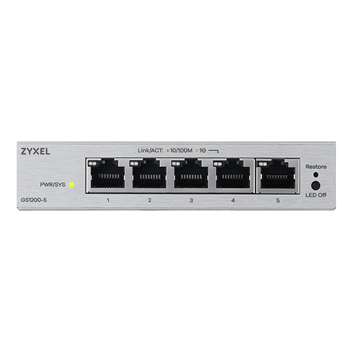 Zyxel GS1200-5V3-GB0101F 5 Port Gigabit webmanaged Desktop Switch