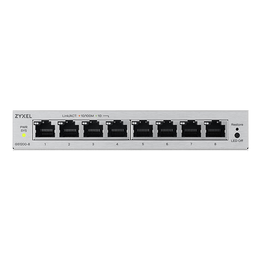 Zyxel GS1200-8V3-GB0101F 8 Port Gigabit webmanaged Desktop Switch