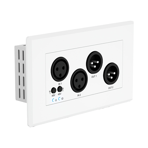Blustream DA22XLR-WP-EU-V2 2x2 Dante® XLR Audio Converter (White Satin)