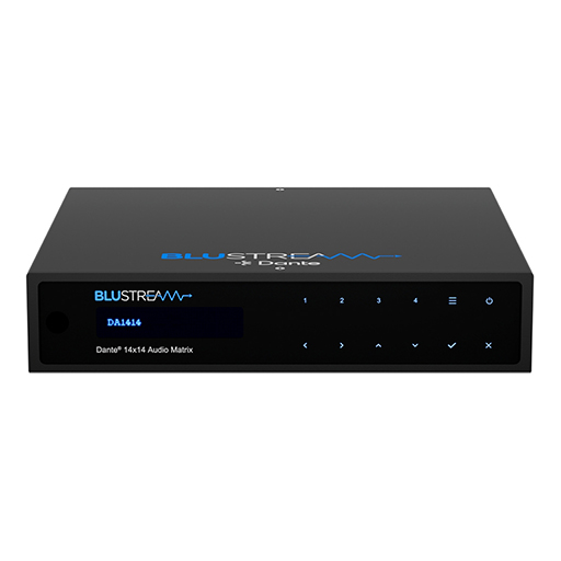 Blustream DA1414 14x14 Dante® Audio Matrix with balanced / unbalanced analogue audio