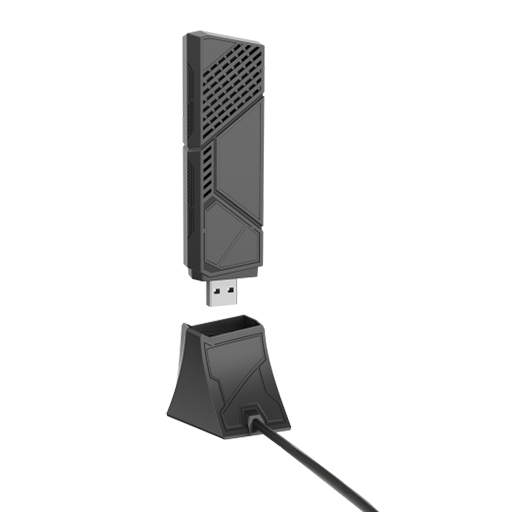 Asus 90IG09I0-MO0B00 (ROG USB-BE92) BE6500 Tri-Band Wi-Fi 7 USB Adapter, USB Type A & C