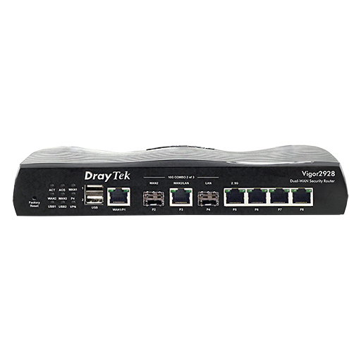 DrayTek V2928-K  Vigor 2928 Multi-Gigabit Multi-WAN Wired FTTP Firewall VPN Router