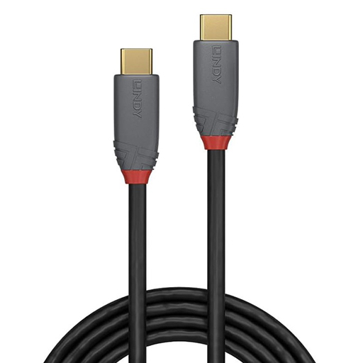 Lindy 36909 7m USB 3.2 Type C Cable, 5A PD, Anthra Line