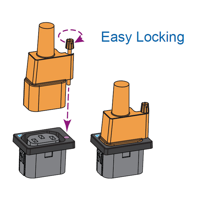 Austin Hughes C13 - C14 AH lockable cord-0.75mm²/3G-H05VV-F