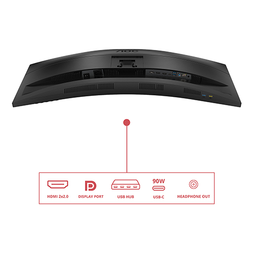 AOC CU34E4CV 34 INCH WQHD Ultrawide monitor VA HDMI