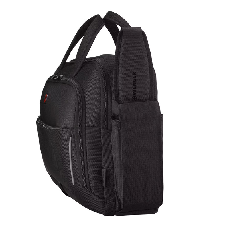 Wenger 653498 Wenger, Meteor Brief, 16 - 17 Inch Laptop Briefcase with Tablet Pocket, Black