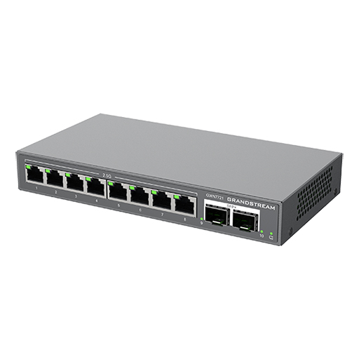 Grandstream GWN7721 10-port Layer 2 Lite Managed 2.5-Gigabit Network Switch