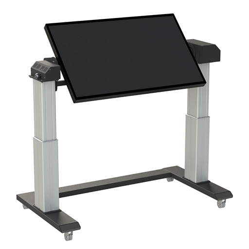 Loxit 4510 Hi-Lo Mono Flip Top 180 Screen Mount Trolley for 65 Inch Screens.
