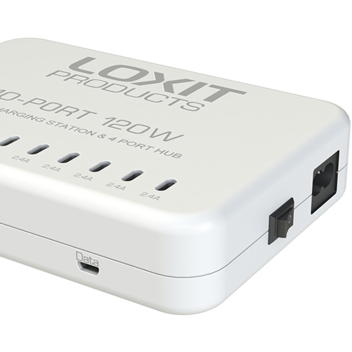 Loxit 7915 10 Port USB C Charging Station - 120W